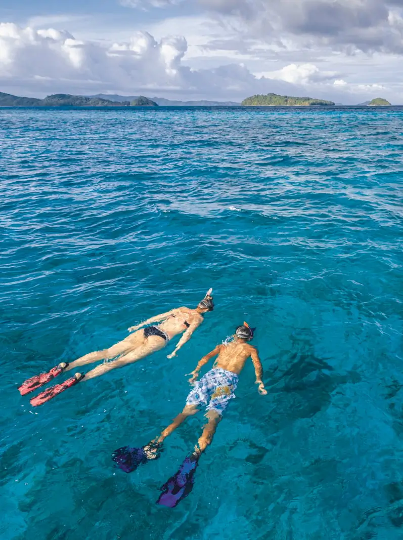 snorkeling on speed boat